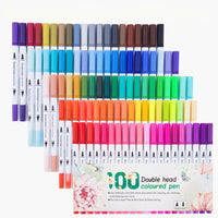HKM-732179 Custom Dual Watercolour Brush Pens - Alcohol-Based Art Markers for Coloring Books and Art Diaries