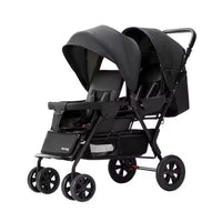 HKM-732243 3 in 1 Foldable Twin Baby Stroller for Infants 0-3 Years - European Design