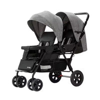 HKM-732243 3 in 1 Foldable Twin Baby Stroller for Infants 0-3 Years - European Design