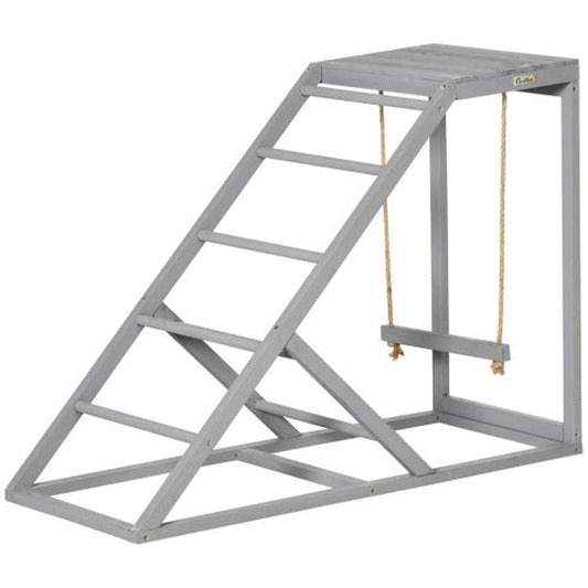 HKM-732243 PawHut Chicken Activity Game - Swing Set with Perch and Hen Ladder for Coop Enrichment