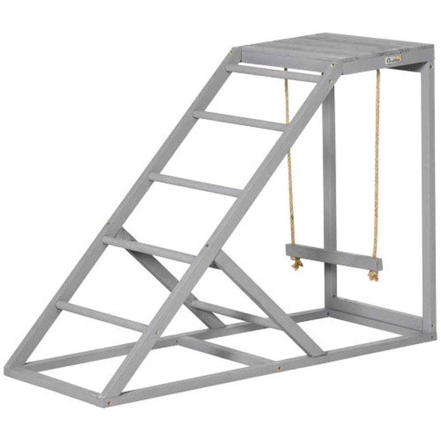 HKM-732243 PawHut Chicken Activity Game - Swing Set with Perch and Hen Ladder for Coop Enrichment