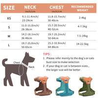 HKM-7323069 Retro Style Rope Harness for Dogs - Brown, Green, Blue Options in Durable Polyester