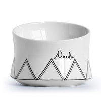 HKM-7323965 Ceramic Cat Bowl in Grey, Pink, and White - Stylish Feeding Dish for Cats