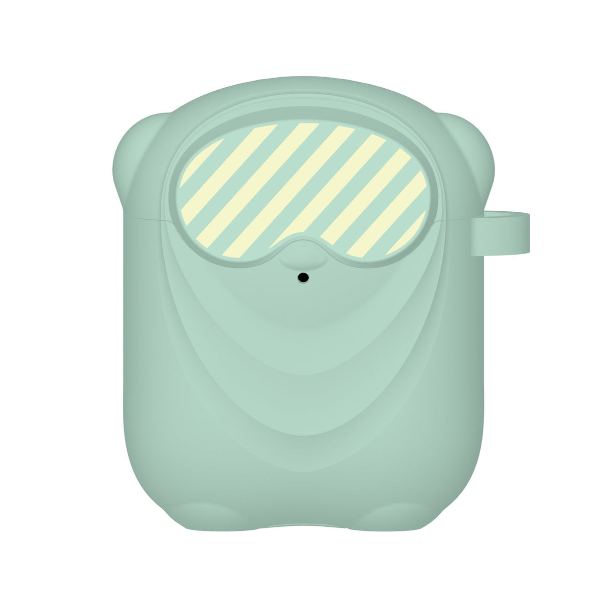 HKM-732435 Cartoon Silicone Protective Cover for AirPods - Wallet Style, Geometric Design, Multiple Colors Available