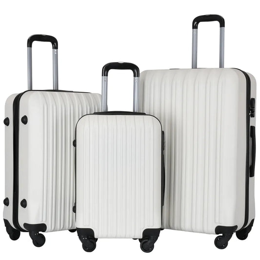 HKM-732435 Luggage Travel Case Set - 20/24/28 Inch Trolley Suitcase with Smooth Rolling Wheels