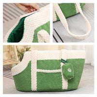 HKM-7326013 Warm Cartoon-Patterned Portable Pet Satchel for Small Dogs and Cats