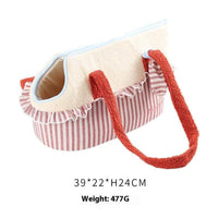 HKM-7326013 Warm Cartoon-Patterned Portable Pet Satchel for Small Dogs and Cats
