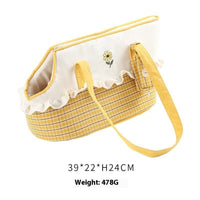 HKM-7326013 Warm Cartoon-Patterned Portable Pet Satchel for Small Dogs and Cats