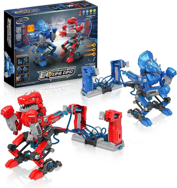 HKM-732691 Hydraulic-Powered Battle Robots Building Kit - 348 Pieces STEM Toy for Ages 5 and Up