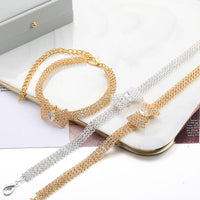 HKM-7327037 Adjustable Crystal Bow Pet Collar for Small & Medium Dogs and Cats - Sparkling Rhinestone Design