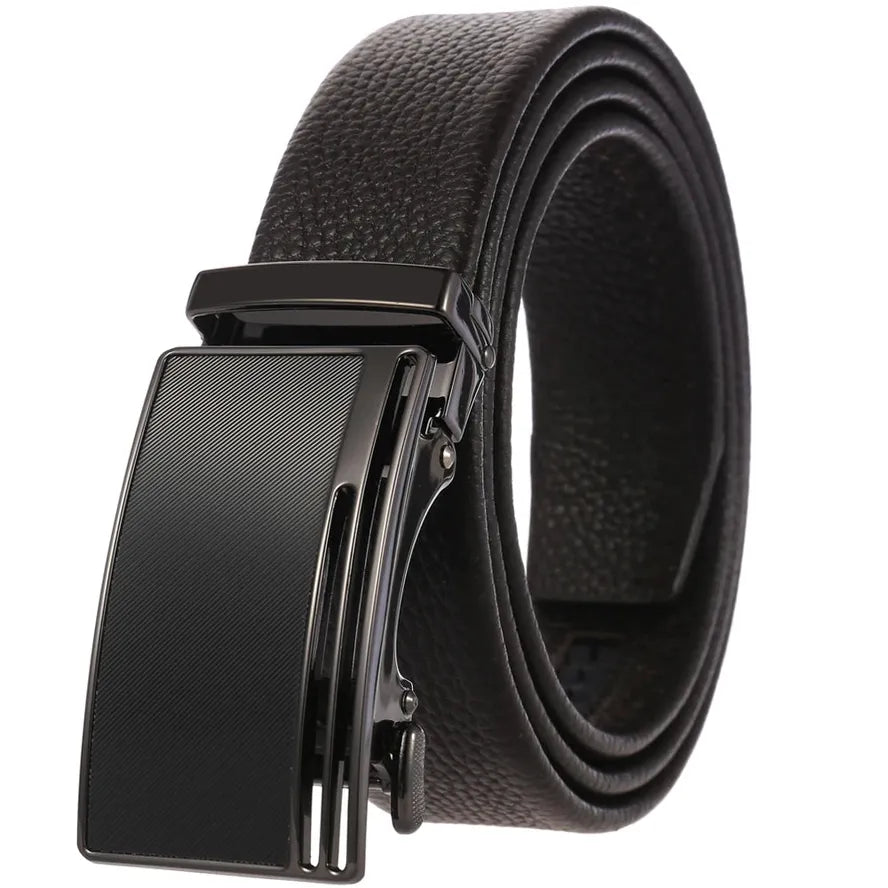 HKM-732755 Luxury Leather Automatic Buckle Belt for Men - Model LY36-0193-5