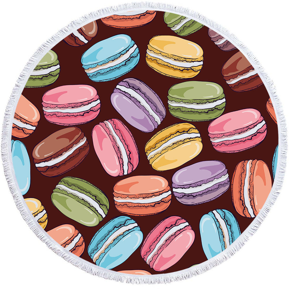 HKM-732755 Round Microfiber Beach Towel - Soft and Lightweight 150x150 cm Size