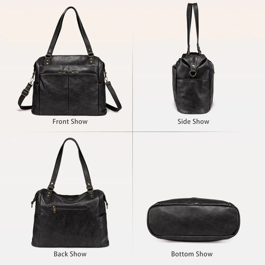 HKM-732755 Spacious PU Leather Tote Bag for Women - Versatile Hobo Shoulder and Crossbody Design, Ideal for Laptops