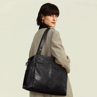 HKM-732755 Spacious PU Leather Tote Bag for Women - Versatile Hobo Shoulder and Crossbody Design, Ideal for Laptops