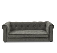 HKM-7328189 Durable Elevated Dog Sofa Bed for Medium and Large Dogs - Modern Dark Grey Design