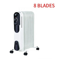 HKM-732819 Portable Oil-Filled Electric Heater with Adjustable Thermostat, Overheat & Tip-Over Protection, Suitable for Home & Office