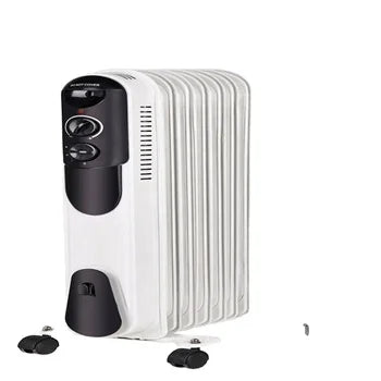 HKM-732819 Portable Oil-Filled Electric Heater with Adjustable Thermostat, Overheat & Tip-Over Protection, Suitable for Home & Office