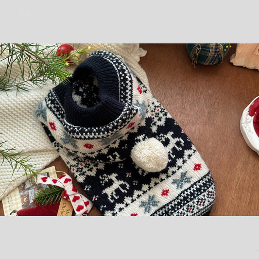 HKM-7328317 Christmas Hooded Sweater for Warm Autumn and Winter Wear for Devon Siamese and Abyssinian Cats