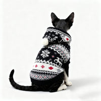 HKM-7328317 Christmas Hooded Sweater for Warm Autumn and Winter Wear for Devon Siamese and Abyssinian Cats