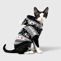 HKM-7328317 Christmas Hooded Sweater for Warm Autumn and Winter Wear for Devon Siamese and Abyssinian Cats