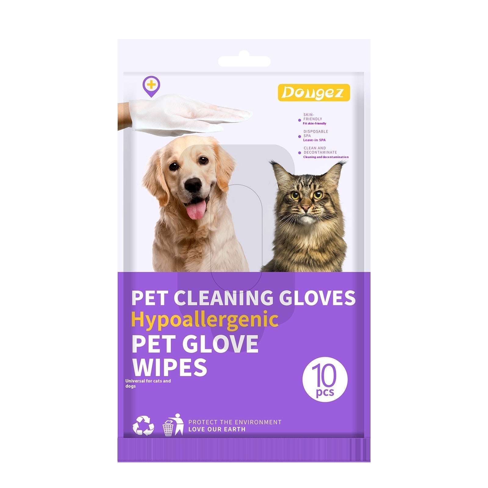 HKM-7329213 Pet Disposable Cleaning Gloves – 10 Pack for Cat Care and Hygiene