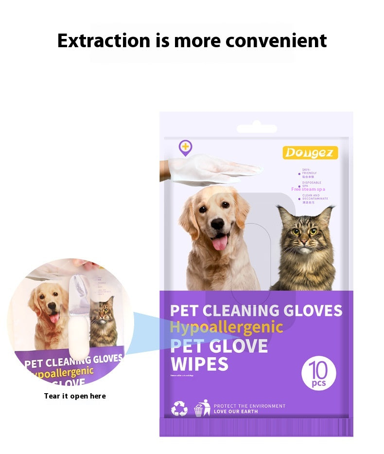 HKM-7329213 Pet Disposable Cleaning Gloves – 10 Pack for Cat Care and Hygiene