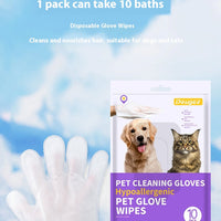 HKM-7329213 Pet Disposable Cleaning Gloves – 10 Pack for Cat Care and Hygiene