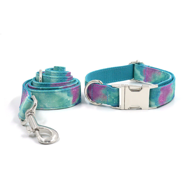 HKM-7329341 Durable Polyester Dog Collar with Traction Belt - Multiple Sizes Available
