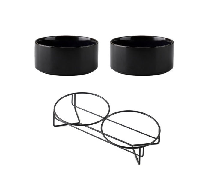 HKM-7329725 Cervical Spine Support Ceramic Pet Bowl with Double Design for Cats and Small Dogs