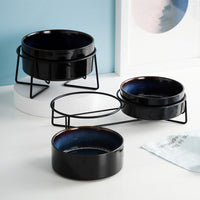 HKM-7329725 Cervical Spine Support Ceramic Pet Bowl with Double Design for Cats and Small Dogs
