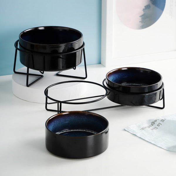 HKM-7329725 Cervical Spine Support Ceramic Pet Bowl with Double Design for Cats and Small Dogs