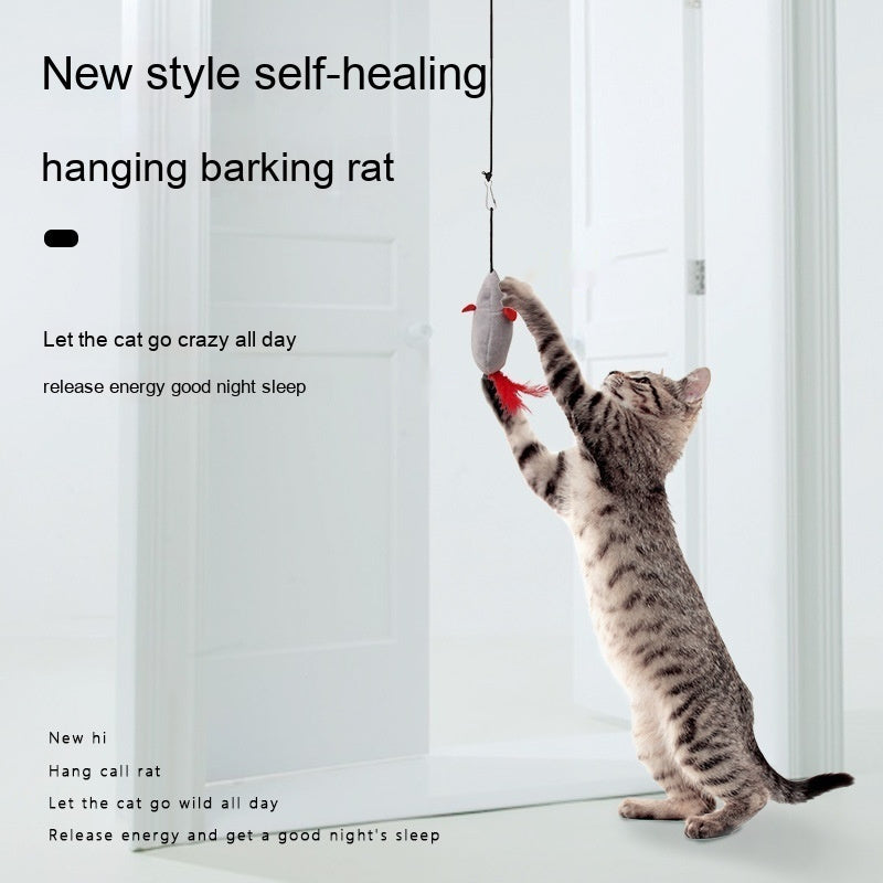 HKM-7330365 Plush Sounding Mouse Pet Toy for Cats – Interactive Fun and Playful Design
