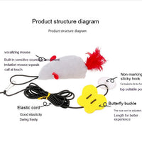 HKM-7330365 Plush Sounding Mouse Pet Toy for Cats – Interactive Fun and Playful Design