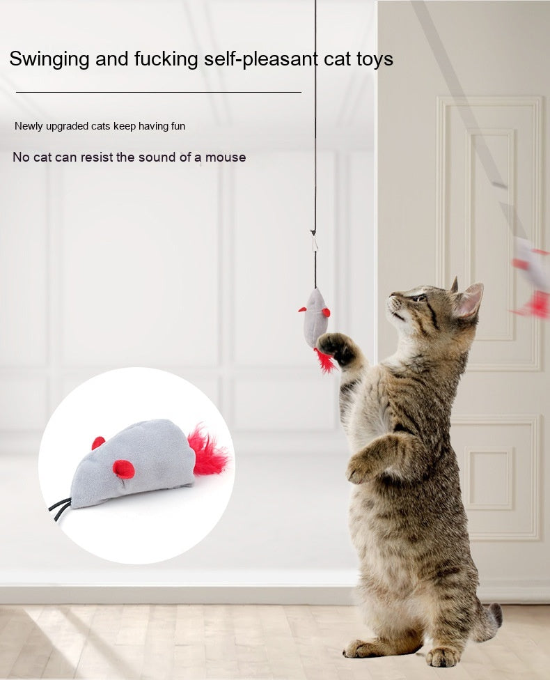 HKM-7330365 Plush Sounding Mouse Pet Toy for Cats – Interactive Fun and Playful Design