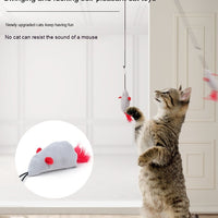 HKM-7330365 Plush Sounding Mouse Pet Toy for Cats – Interactive Fun and Playful Design