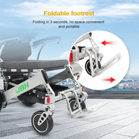 HKM-733075 Lightweight Portable Electric Foldable Wheelchair with Remote Control - Aluminum Frame, 200 kg Capacity