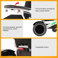 HKM-733075 Lightweight Portable Electric Foldable Wheelchair with Remote Control - Aluminum Frame, 200 kg Capacity