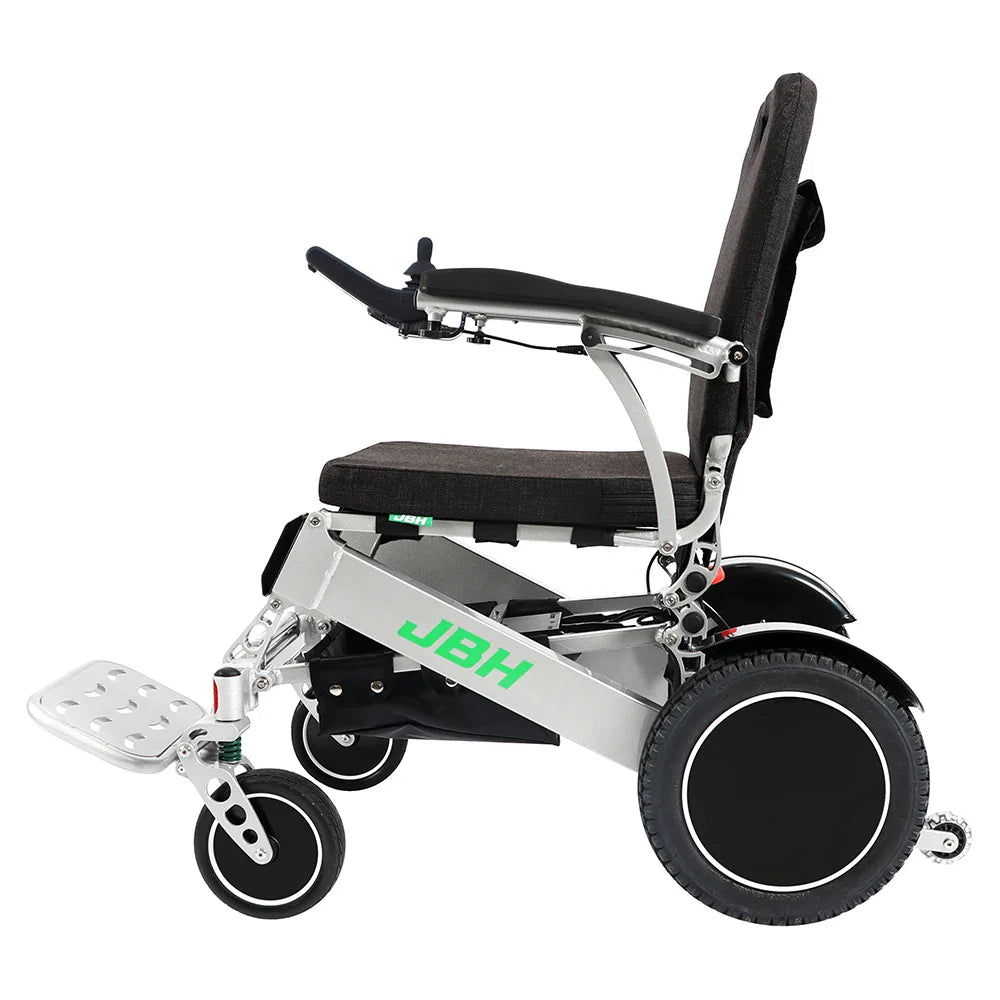HKM-733075 Lightweight Portable Electric Foldable Wheelchair with Remote Control - Aluminum Frame, 200 kg Capacity