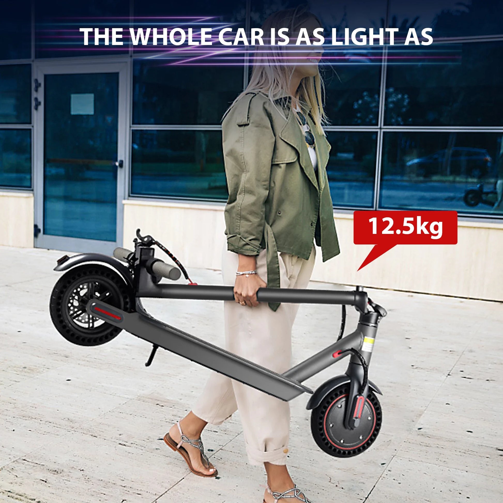 HKM-733075 ZU07 Premium Electric Scooter, 350W Motor, 10Ah Battery, 25-35km Range, Foldable Design for Adults