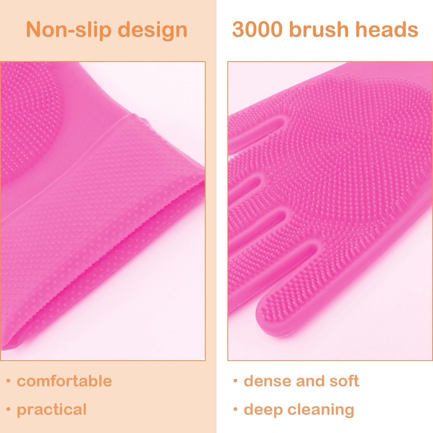 HKM-7331005 Durable Pet Grooming Gloves with Enhanced Five Finger Design for Cats and Dogs
