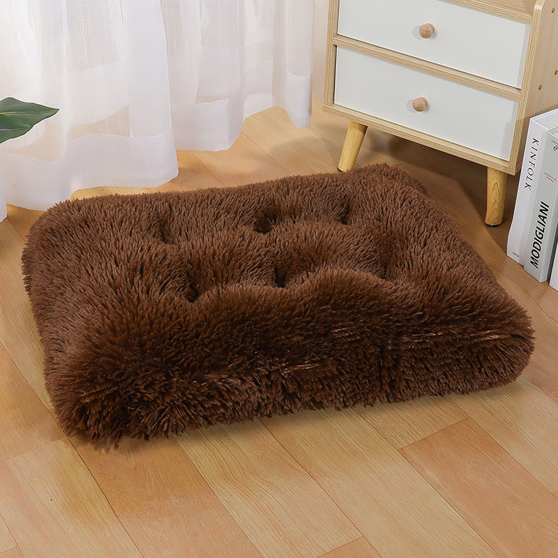 HKM-7331389 Cozy Dog and Cat Plush Pet Mat in Various Colors and Sizes