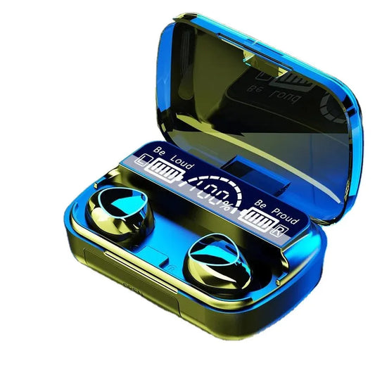 HKM-733203 Wireless M10 TWS Earbuds with V5.3 Bluetooth, Waterproof Design, and Power Bank