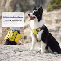 HKM-7332157 Reflective Breathable Oxford Cloth Pet Harness – Explosion-Proof Design in Yellow, Orange, and Gray