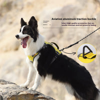 HKM-7332157 Reflective Breathable Oxford Cloth Pet Harness – Explosion-Proof Design in Yellow, Orange, and Gray