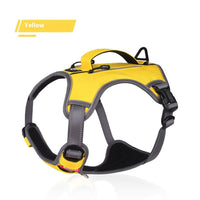 HKM-7332157 Reflective Breathable Oxford Cloth Pet Harness – Explosion-Proof Design in Yellow, Orange, and Gray