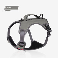 HKM-7332157 Reflective Breathable Oxford Cloth Pet Harness – Explosion-Proof Design in Yellow, Orange, and Gray