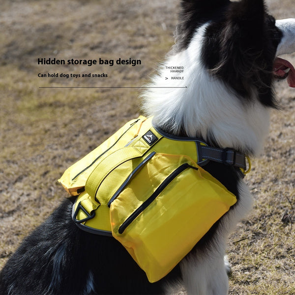 HKM-7332157 Reflective Breathable Oxford Cloth Pet Harness – Explosion-Proof Design in Yellow, Orange, and Gray