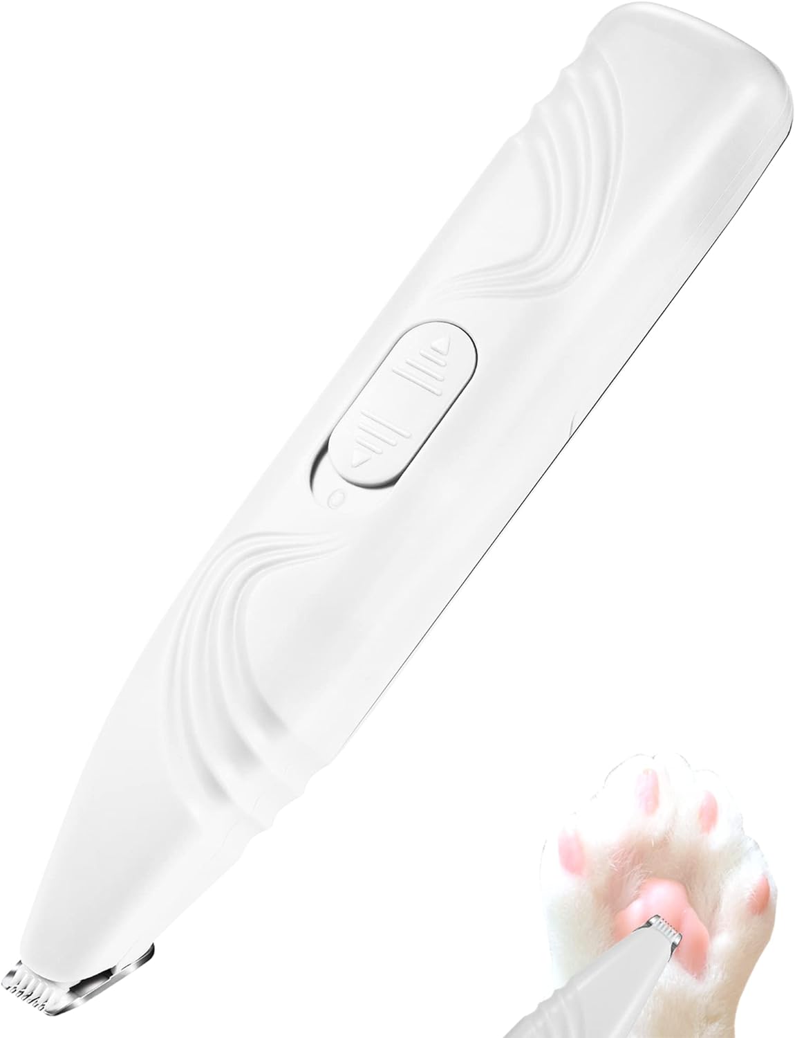 HKM-7332797 Cordless Electric Dog Paw Trimmer for Small Pets - Low Noise Grooming Clippers for Face, Eyes, Ears, and Rump
