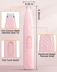 HKM-7332797 Cordless Electric Dog Paw Trimmer for Small Pets - Low Noise Grooming Clippers for Face, Eyes, Ears, and Rump