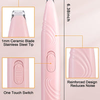 HKM-7332797 Cordless Electric Dog Paw Trimmer for Small Pets - Low Noise Grooming Clippers for Face, Eyes, Ears, and Rump